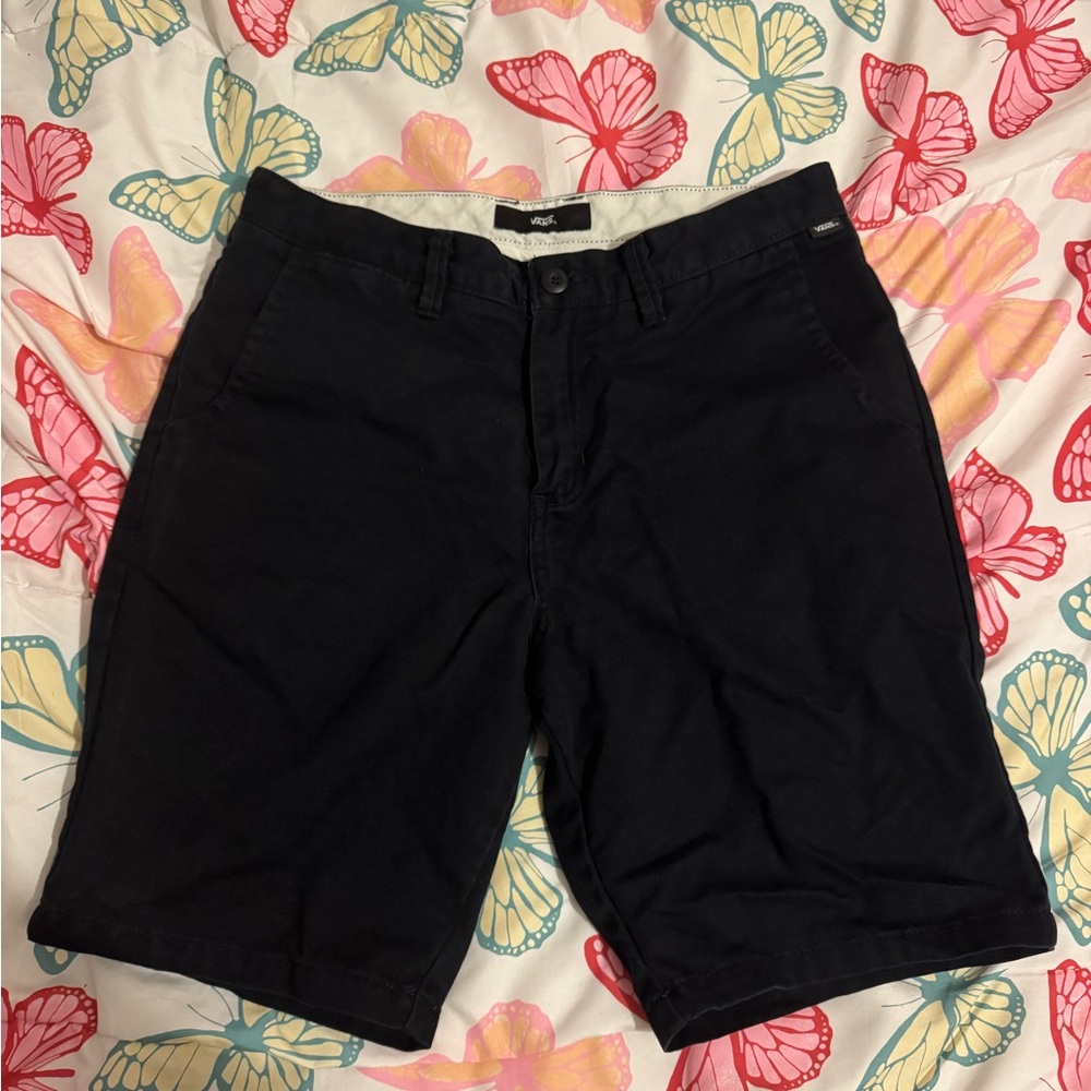 Vans Men's Black Flat Front Shorts